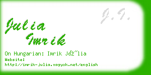 julia imrik business card